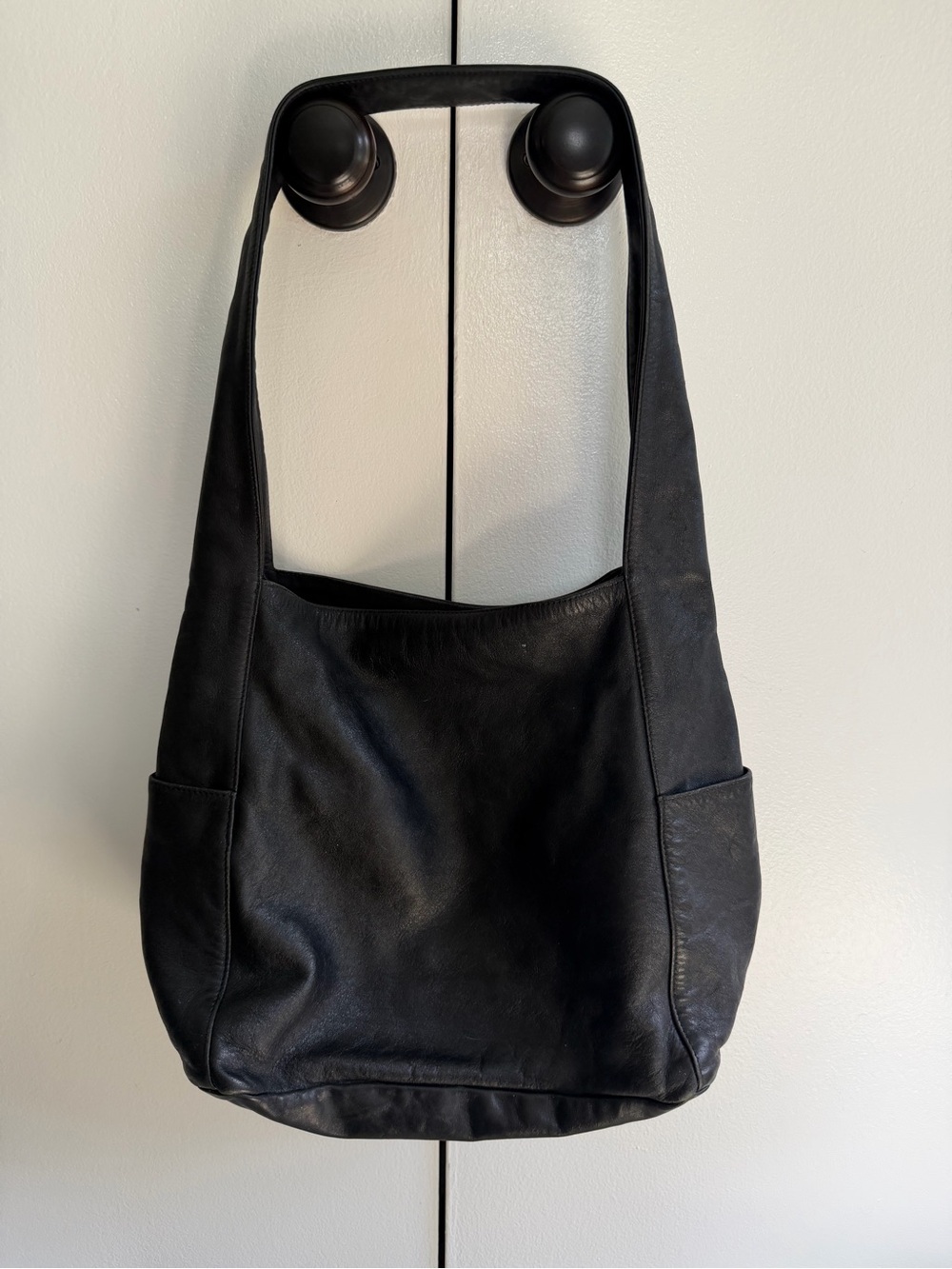 Eileen Fisher Black Leather Shoulder Bag